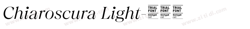 Chiaroscura Light字体转换